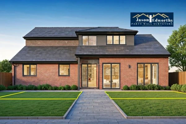Home extension focusing on boundary line Horndean
